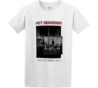 TFHBNMXD Men's Cotton Shirt 2Bhip1989 Horror Movie Sometimes Dead is Better Cat Carefully Designed, Every Design is Just Right White Manches Courtes(Large)