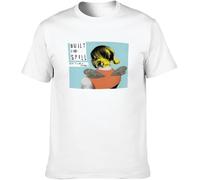 TFHBNMXD Men's Cotton Shirt Built to Spill Keep it Like a Secret Short Sleeves White Manches Courtes(Large)