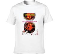 TFHBNMXD Men's Cotton Shirt Iron Butterfly in a Gadda da Vida Soft and Light White Manches Courtes(Medium)