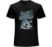 TFHBNMXD Men's Digital Reliability Within T-Shirt Feel Soft Black Manches Courtes(3X-Large)