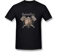 TFHBNMXD Men's HammerFall T Shirt Black Manches Courtes(Small)