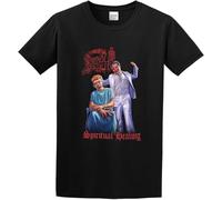 TFHBNMXD Men's Live Death 'Spiritual Healing' Black Manches Courtes(Medium)