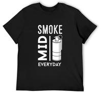 TFHBNMXD Men's Summer T-Shirt CsGo Gaming Smoke Mid Everyday Counter Strike Twin Needle Sleeves and Hem Black Manches Courtes(Large)