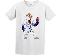 TFHBNMXD Men's Summer T-Shirt Earthworm Jim Classic Style White Manches Courtes(Small)