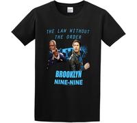 TFHBNMXD Men's T Shirt Brooklyn Nine Nine Sitcom Comedy Series Law Without The Order Soft and Light Black Manches Courtes(Medium)