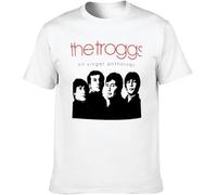 TFHBNMXD Men's T Shirt The Troggs Hit Singel Anthology Album Logo Short Sleeves White Manches Courtes(Medium)