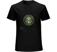 TFHBNMXD Men's United States Army Fort Benning Georgia Round Neck T-Shirt Black Manches Courtes(XX-Large)