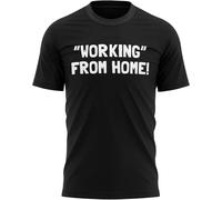TFHBNMXD Mens Working from Home T Shirts Funny Lockdown Quarantine Gifts Him Part-Black Manches Courtes(X-Large)
