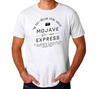 TFHBNMXD Mojave Express The Post Nuclear Postal Service Men's T-Shirt White Manches Courtes(3X-Large)