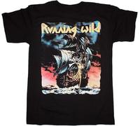 TFHBNMXD Running Wild Under Jolly Roger Grave Digger Blind Guardian T-Shirt Black Manches Courtes(Medium)