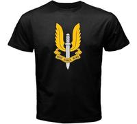 TFHBNMXD SAS United Kingdom Special Forces Army Men's Black T-Shirt Size S to 3XL Manches Courtes(Medium)