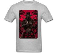 TFHBNMXD Shane Dark Tower Fields of None Tower T Shirt for Men Grey Manches Courtes(X-Large)