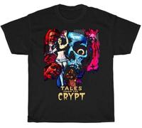 TFHBNMXD Tales from The Crypt Movie Short T-Shirt Black Unisex Cotton Reprint Black Manches Courtes(X-Large)