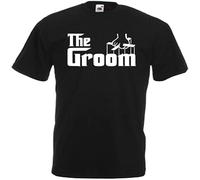 TFHBNMXD The Groom Wedding Bucks Stag Party Mens Adult T Shirt Manches Courtes(Large)