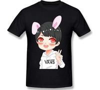 TFHBNMXD Xiao Zhan Chibi Mens Classical Tshirt Black Manches Courtes(XX-Large)