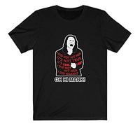 TFHsedftr3 Short Sleeve Tommy Wiseau The Room T-Shirt - Did Not Hit Her Oh Hi Mark Funny Cult Movie Film Shirt Black XL