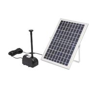 TFIANYNI Pompe à eau solaire pour puits, 1000 l/h, 10 W, étanche IP68, sans brosse, silencieuse, avec panneau solaire inclinable (17 V), pour bassin de jardin, fontaine, aquarium
