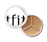 TFIT Cover Up Pro Concealer Palette -Crème correctrice de couleur 3 en 1 à couverture complète (hydratante, 04 foncé, 0,52 oz) pour les cernes et les taches-Correcteur pour les yeux à haute couverture