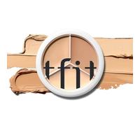 TFIT Cover Up Pro Concealer Palette - Crème correctrice de couleur 3 en 1 à couverture complète (hydratante, 01 neutre, 0,52 oz) pour les cernes et les taches - Correcteur haute couvrance