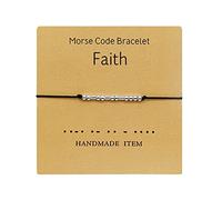 TFixol Bracelet fait à la main avec code morse pour homme et femme, 12, Métal, Pas de gemme