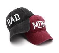 TFixol Casquettes de Baseball brodées en 3D pour Maman Papa Assorties Coton Ajustables Parents Couples Activités Plein Intérieures