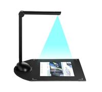 TFixol Docume Book H4 Scanner d'appareil photo 5 mégapixels HD haute définition A4 avec port USB, fonction OCR compatible avec Windows pour salle de classe, bureau, bibliothèque, banque, réunion Noir