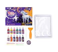 TFixol Kit de peinture marbrée - 12 couleurs - Fournitures artisanales éducatives pour projets de bricolage - Apprentissage précoce des tout-petits