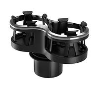 TFixol Porte-gobelet de voiture multifonction 2 en 1 avec base réglable pour la plupart des canettes, tasses, bouteilles de boisson, noir
