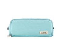 TFixol Trousse à crayons de grande capacité pour écolières et garçons - Jolie pochette esthétique Kawaii avec fermeture éclair - Tissu Oxford léger - Idéal pour les enfants de l'école primaire, bleu