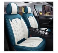 Tfkkaw Ensembles Housses Siège pour Ford pour Fiesta pour Fusion pour Mondeo pour Taurus pour Mustang pour Territoire pour Kuga pour F-150 Housse Siège Voiture(Blue White 5 Seat-A)
