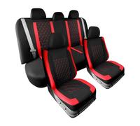 Tfkkaw Ensembles Housses Siège pour Polo pour Atlas pour Jetta pour Bora pour EOS pour Sharan pour Variante pour Coccinelle pour Scirocco UP Housse Siège Voiture(Red 5 Seat)