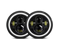 Tfkkaw Projecteur Principal auto Pour Toyota FJ pour Cruiser pour Landcruiser HZJ75 75 78 79 série JTX pour Land pour Cruiser FJ40s FJ45s 7 pouces phare voiture Led DRL H4 phare Feux avant(2piece)