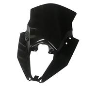 Tfkkaw Saute Vent Moto pour Kawasaki Ninja 650 EX650 ER-6F ER6F 2020-2023, Déflecteur De Pare-Brise À Double Bulle Pour Moto, Noir, Polycarbonate (PC)