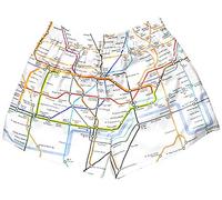 TFL301 Tube Map Boxer Shorts Allover Print London Underground 2XL