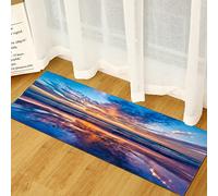 TFLABS Tapis Cuisine Absorbant Antidérapant Tapis Devant Evier Scène de Ciel et de Nature Tapis Ensemble Universel pour Salle de Bain Douche Paillasson Porte 40 x 100cm