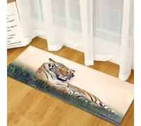 TFLABS Tapis Cuisine Herbes et Tigres Tapis Cuisine Devant Evier, Tapis AntidéRapant, Tapis de Couloir, Polyester Tapis de Cuisine, Tapis Salon Chambre Cuisine Hall D'entrée 50 x 80cm