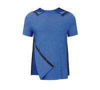 Tfovorlein Chemises de récupération post-épaule pour homme - Manches courtes - Ouverture sur le côté - Dialyse - Chimio, bleu, Taille S