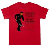 TFRDE2345 Rare Marty Robbins Gunfighter Ballads and Trail Songs Red All Shirt