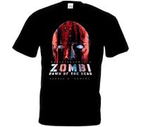TFRwtf33R Dawn of The Dead v11 T-Shirt Black Horror Movie Romero Black 3XL