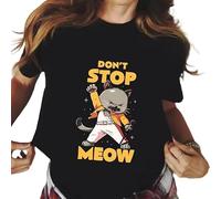TFRwtf33R Don’T Stop Meow T Shirt Black L