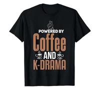 TFRwtf33R K-Drama Shirt Funny Coffee Lover K-Pop Lover Korean Drama T-Shirt Black S