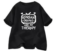 TFRwtf33R Korean Drama T-Shirt Black S