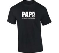 TFRwtf33R Papa The Man The Myth The Legend T-Shirt Black 3XL