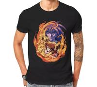 TFRwtf33R Rurouni Kenshin Shishio Flame Samurai X Anime Unisex T-Shirt Black M