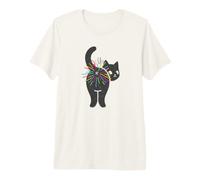 TFS Cat Butt Rainbow - Amusant et Magique pour Les Amoureux des Chats T-Shirt Haut de Gamme