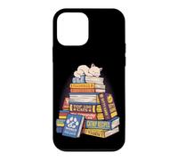 TFS Livres pour Chats Bibliothèque féline - Amoureux des Chats en Sieste Coque pour iPhone 12 Mini