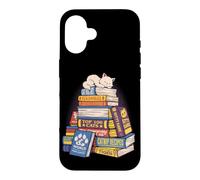 TFS Livres pour Chats Bibliothèque féline - Amoureux des Chats en Sieste Coque pour iPhone 16