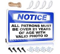TFSW Beer Decorations For Man Cave Notice All Patrons Must Be Over 21 Years Of Age Plaque en étain Panneau sarcastique Décoration Café (20 x 30 cm)