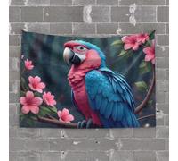 TFSW Petite tapisserie murale pour le réveillon de Noël dans le village enneigé, décoration amusante de maison, accessoires de chambre cool pour adolescents (100 x 150 cm)