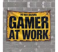 TFSW Tapisserie amusante pour décoration d'intérieur Stop Disturbing The Gamer At Work (100 x 150 cm)